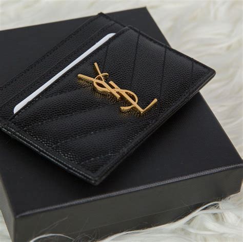 chanel vs ysl card case|Comparison of the YSL flat card holder v.